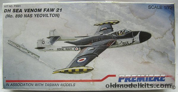 Premiere 1/72 DH Sea Venom FAW Mk. 21 / FAW Mk. 53 With Tasman Upgrade Parts - Royal Navy or Royal Australian Navy, P3001 plastic model kit